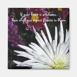 Blooming Flowers Inspiration Quotes Magnet
