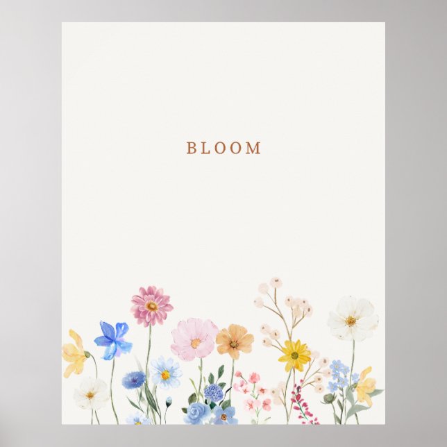 Blooming Flowers Poster (Front)