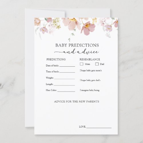 Blooming Flowers Predictions and Advice Card