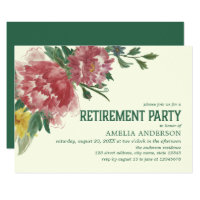 Blooming Flowers Retirement Party Invitation