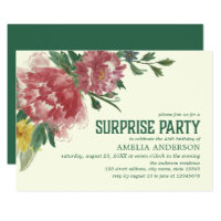 Blooming Flowers Surprise Party Any Age Birthday Card
