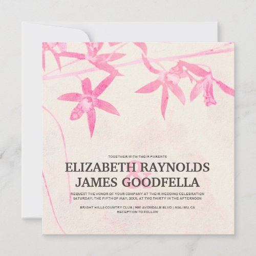 Blooming Flowers Wedding Invitations