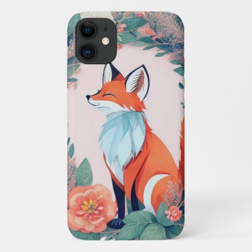 Blooming Foxy Delights iPhone 11 Case