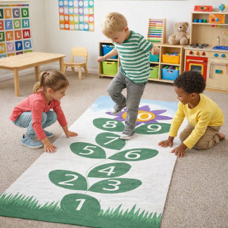 Blooming Garden Hopscotch Play Runner