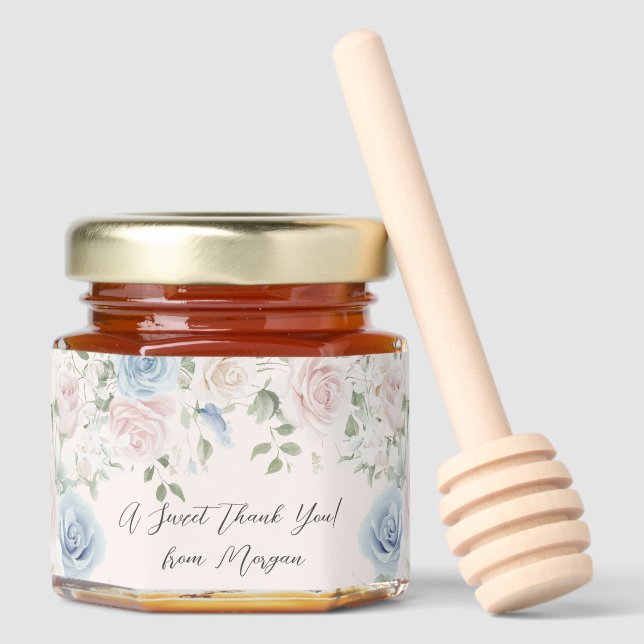 Blooming Garden Pastel Honey Jar Favors (Front)