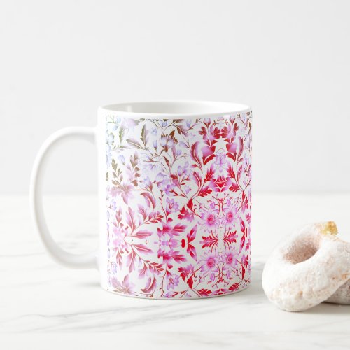 Blooming Gold Floral Branch On White Background Coffee Mug