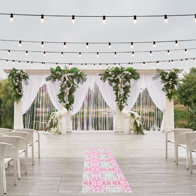 Blooming Gold Floral Branch On White Background Outdoor Rug (Insitu (Wedding 1))