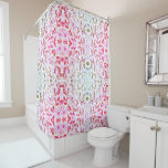 Blooming Gold Floral Branch On White Background Shower Curtain