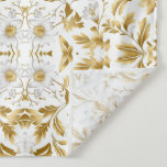 Blooming Gold Floral Branch On White Background Tapestry