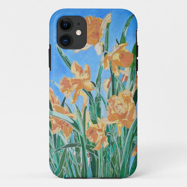 Blooming Golden Daffodils Bold Line Art Case-Mate iPhone Case (Back)