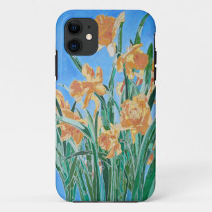 Blooming Golden Daffodils Bold Line Art iPhone 11 Case