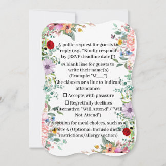 Blooming Harmony – Vibrant Multicolor Floral RSVP