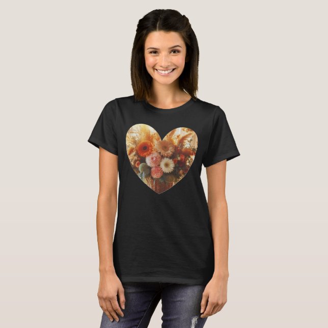 Blooming Heart No Text T-Shirt (Front Full)