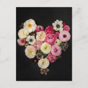 Blooming heart  postcard