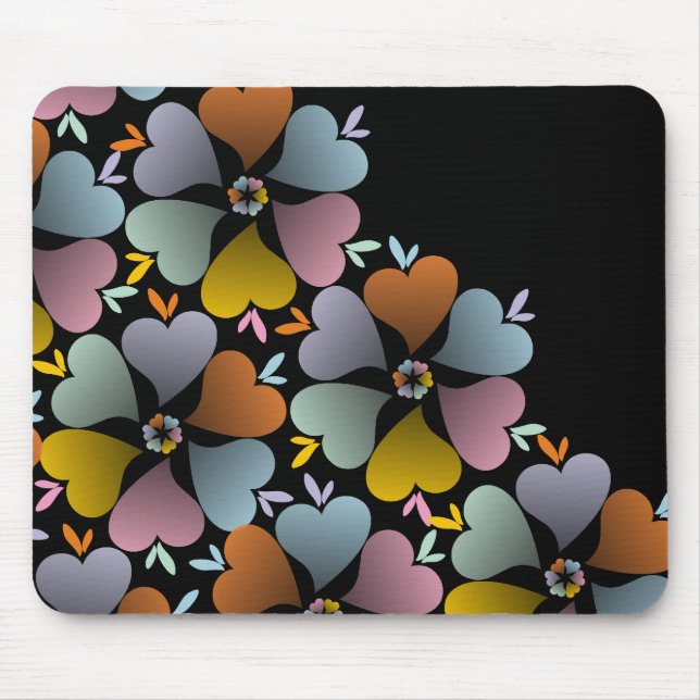 Blooming Hearts 1 Mouse Pad (Front)