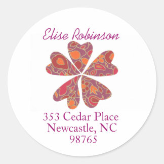 Blooming hearts address label