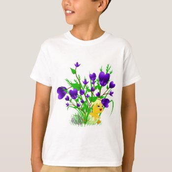 Blooming Hearts Easter Chick Shirt by ChiaPetRescue at Zazzle