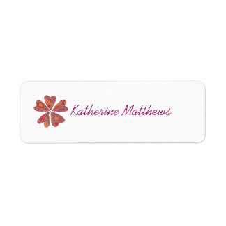 Blooming hearts ID label