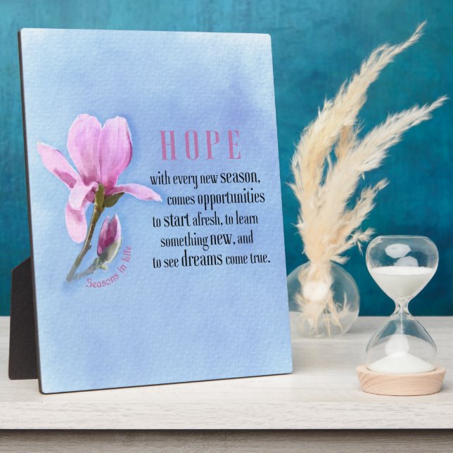 Blooming Hope  Plaque (Side)