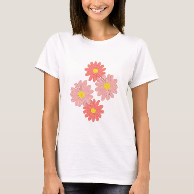 Blooming in pink and brown T-Shirt (Front)