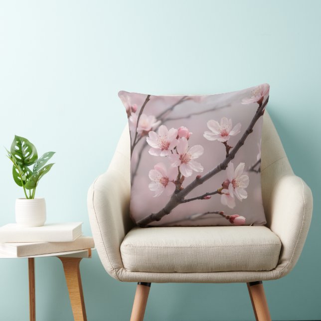 Blooming in Radiant Splendor Throw Pillow (Chair)