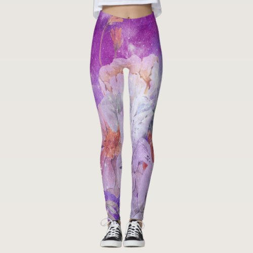 Blooming in Style Personalized Summer Floral Leggings