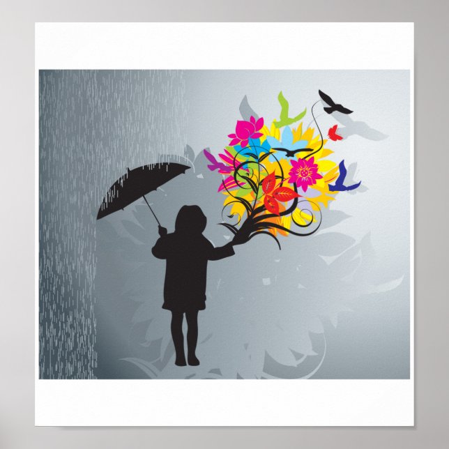 Blooming in the Rain Print (Front)