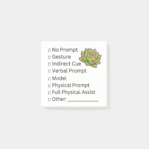 Blooming Independence: Prompt Checklist Post-it Notes