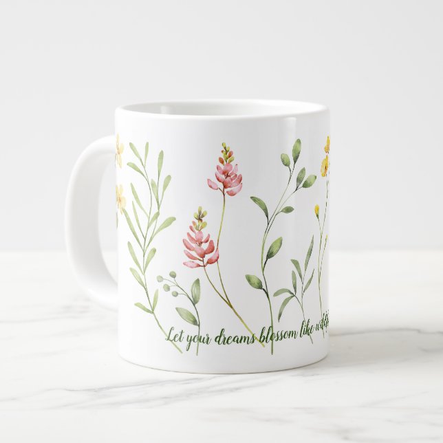 Blooming inspitation giant coffee mug (Front Left)