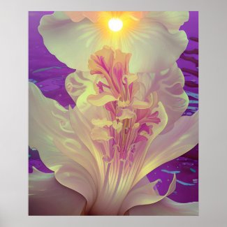 Blooming Iris In The Sun