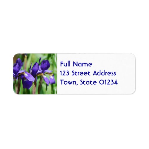 Blooming Iris Label