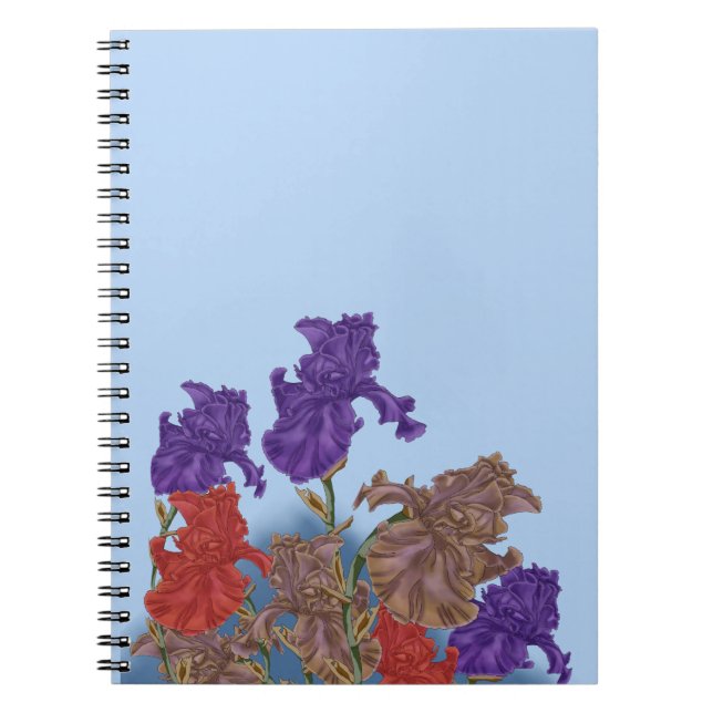 Blooming irises.  notebook (Front)