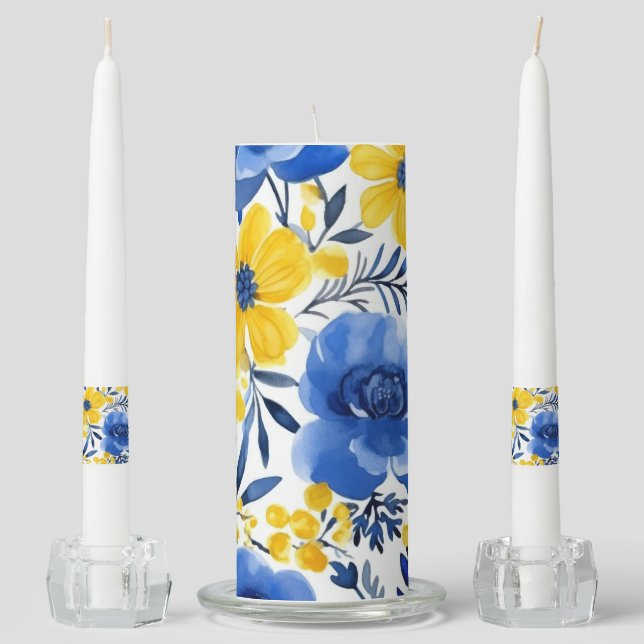 "Blooming Light Set" Unity Candle Set (Front)