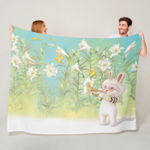 Blooming Lily Fleece Blanket