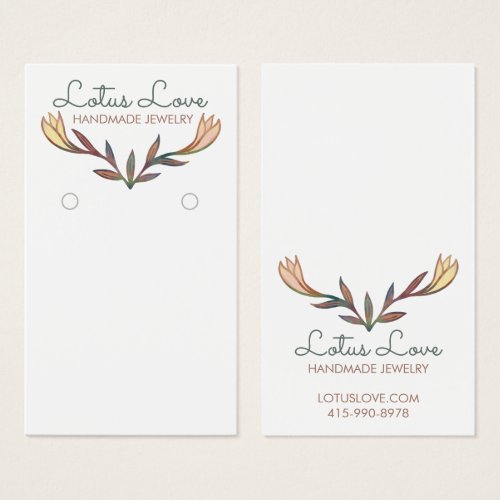 Blooming Lily Floral Earring Jewelry Display Card