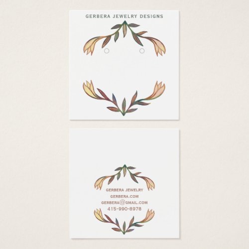 Blooming Lily Floral Earring Jewelry Display Card