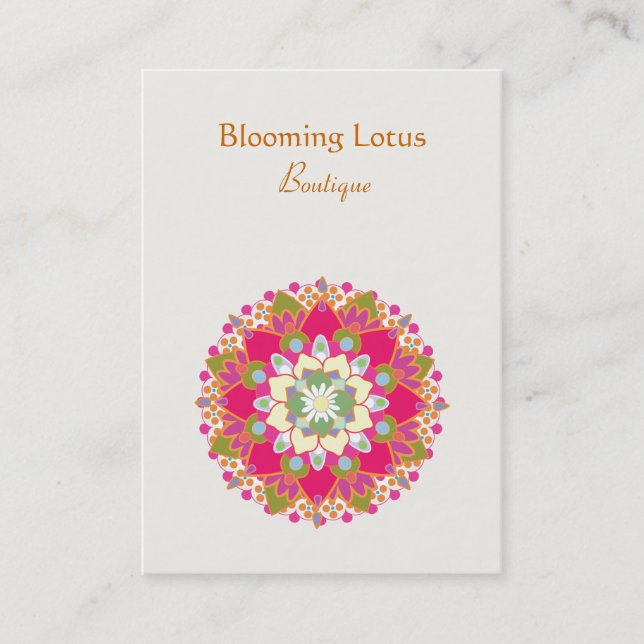 Blooming Lotus Chubby Business Card (Front)