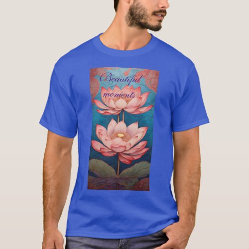 Blooming Lotus Flower Artistic T_Shirt Design