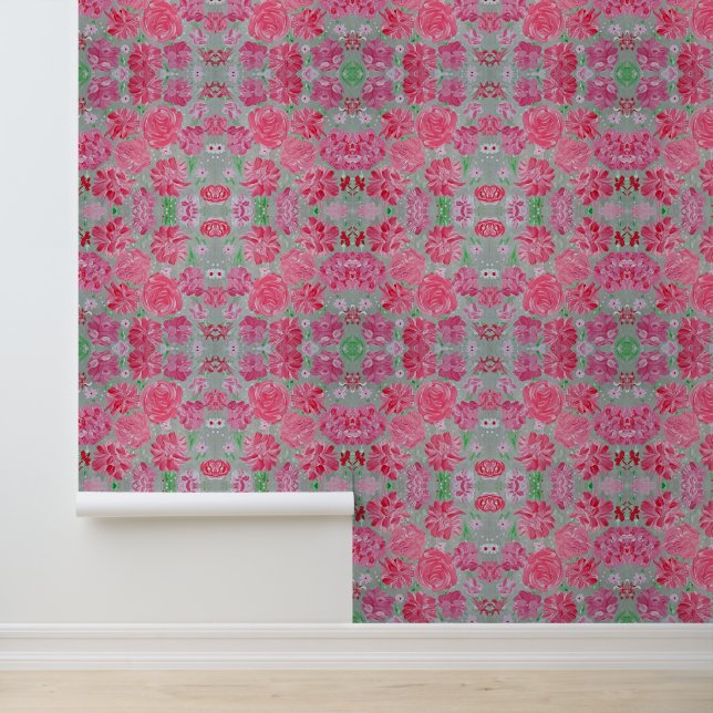 Blooming Love Floral Peel & Stick  Wallpaper (Application)