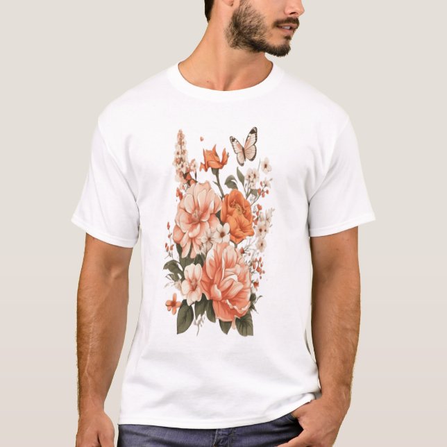 Blooming Love: Floral Power Tee (Front)