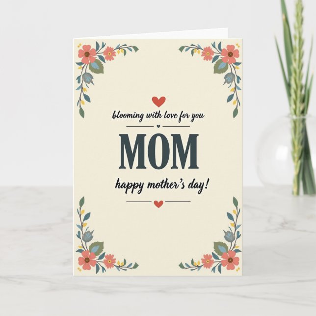 Blooming Love For Mom Card (Front)