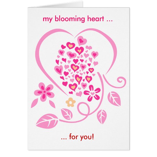 blooming love heart3, my blooming heart ..., ..... cards (Front)
