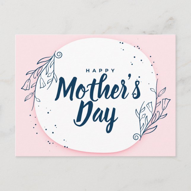 Blooming Love: Mother's Day Floral Card Design (Front)