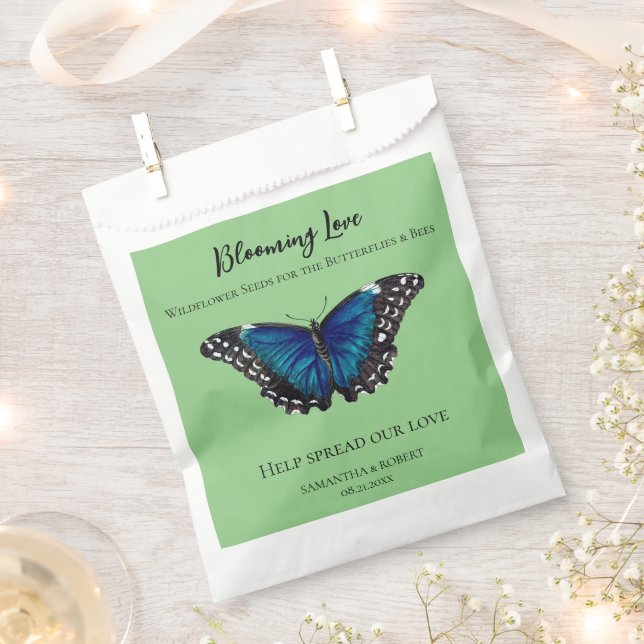 Blooming Love Spread Wildflower Seeds Favor Bag (Clipped)