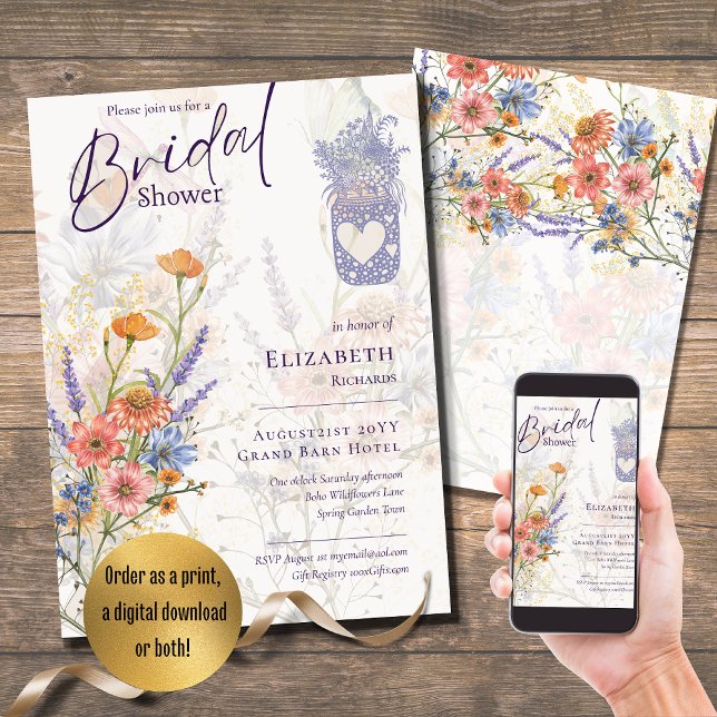 Blooming Lovely Romantic Floral Bridal Shower  Invitation (Creator Uploaded)