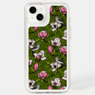 Blooming magnolia and titmouse bird 2 speck iPhone 14 plus case