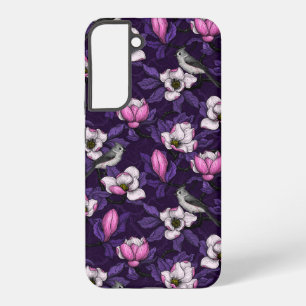 Blooming magnolia and titmouse bird 4 samsung galaxy s22+ case