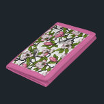Blooming magnolia and titmouse bird trifold wallet<br><div class="desc">Hand-painted magnolia blooms and titmouse bird</div>