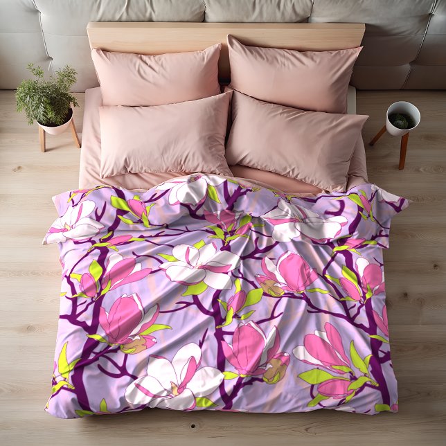 Blooming Magnolia  close-up Duvet Cover (Blooming Magnolia close-up Duvet Cover)