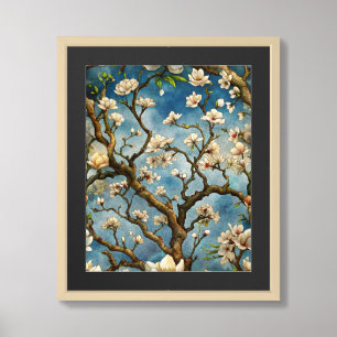 Blooming Magnolia Dreams Framed Art